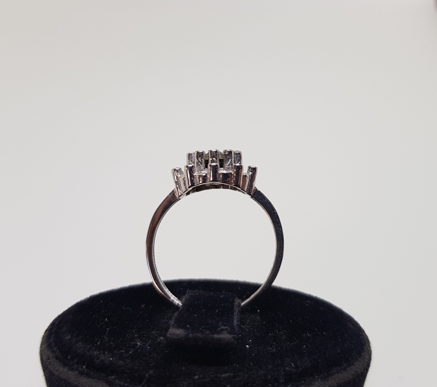 SİTRİN VE PIRLANTA TAŞLI AY MODELİ YÜZÜK