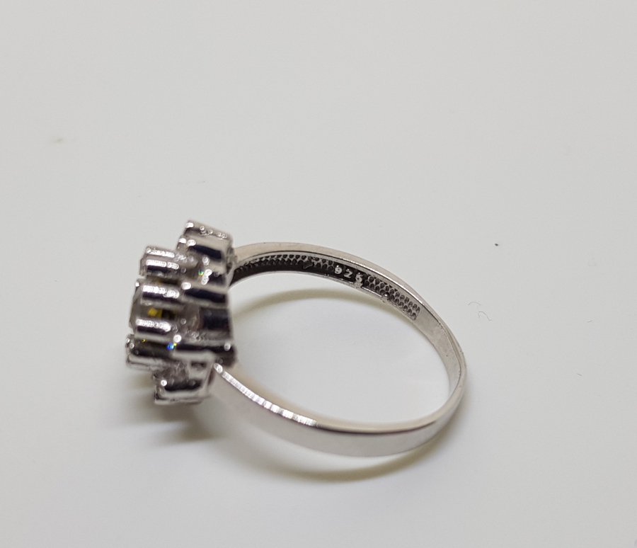 SİTRİN VE PIRLANTA TAŞLI AY MODELİ YÜZÜK