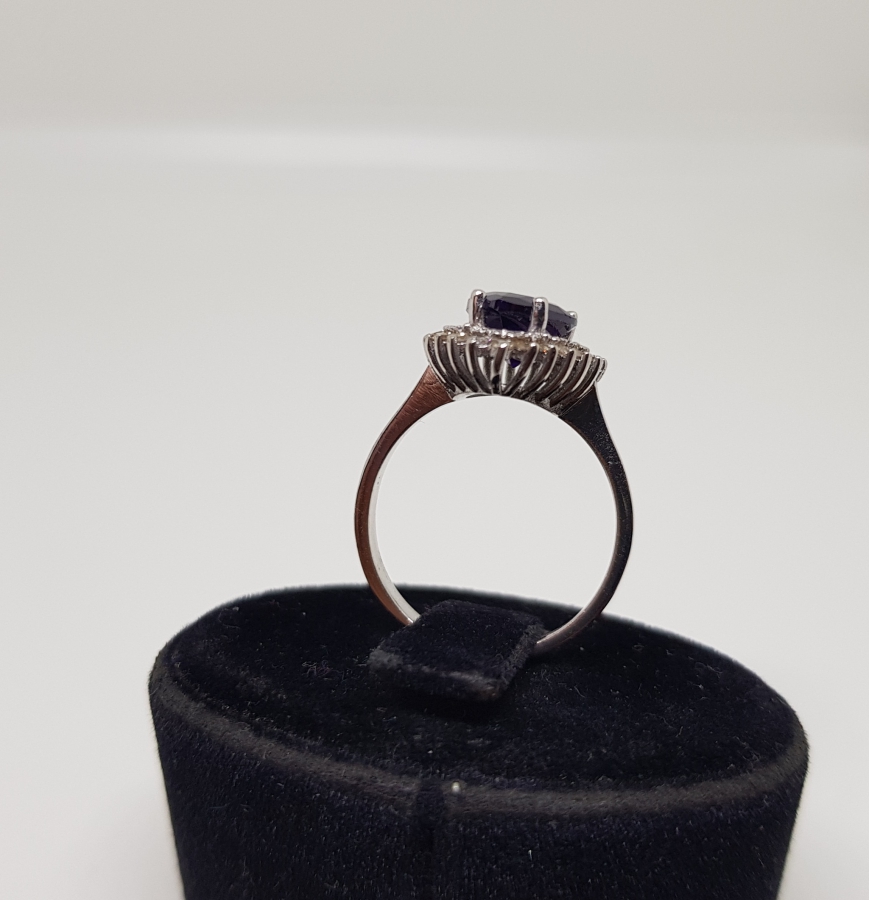 DAMLA MODEL AMETİST VE PIRLANTA TAŞLI YÜZÜK