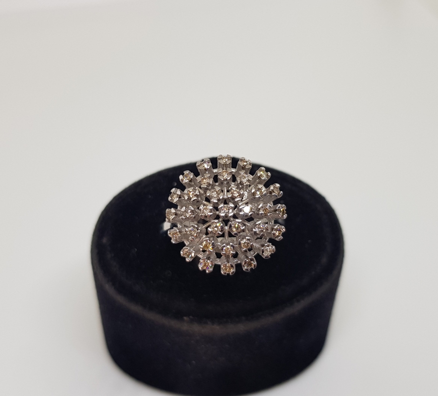 KİRPİ MODELİ PIRLANTA TAŞLI YÜZÜK