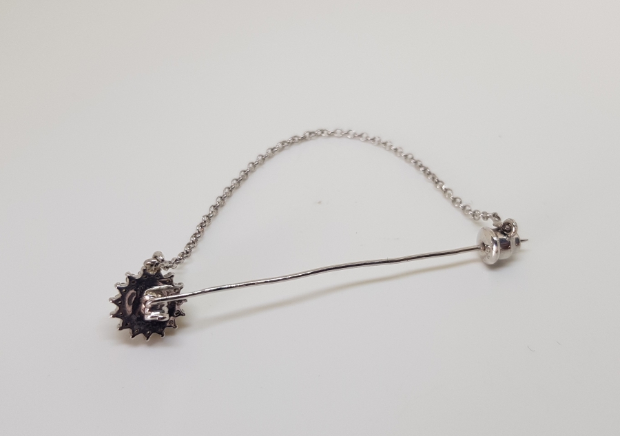 İNCİ VE PIRLANTA TAŞLI BROŞ - TÜRBAN İĞNESİ