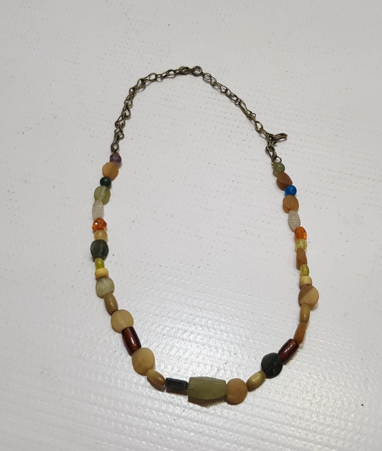 DOĞAL TAŞLARLA SÜSLÜ ÖZEL YAPIM OSMANLI GERDANLIK