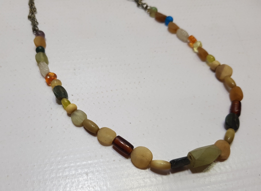 DOĞAL TAŞLARLA SÜSLÜ ÖZEL YAPIM OSMANLI GERDANLIK