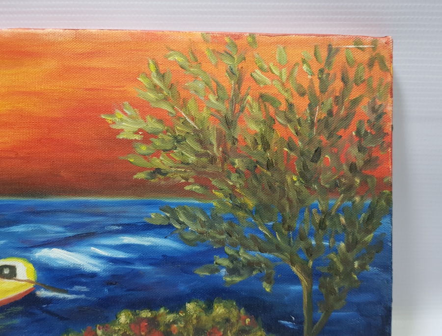 GÜLAY İMZALI TUVAL ÜZERİ YAĞLI BOYA ANTİKA TABLO