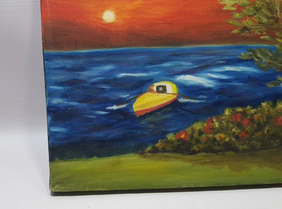 GÜLAY İMZALI TUVAL ÜZERİ YAĞLI BOYA ANTİKA TABLO