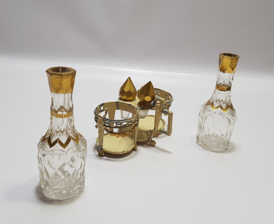 ÜZERİ ALTIN VARAKLI OSMANLI DÖNEMİ ÇOK NADİR BEYKOZ İŞİ ÇİFT SİRKELİK