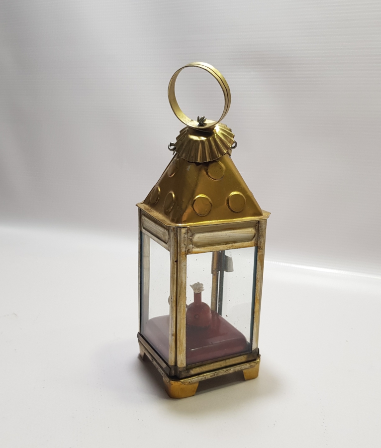 ÇİL KONDİSYONDA EL YAPIMI ANTİKA GAZ LAMBASI - İDARE LAMBASI