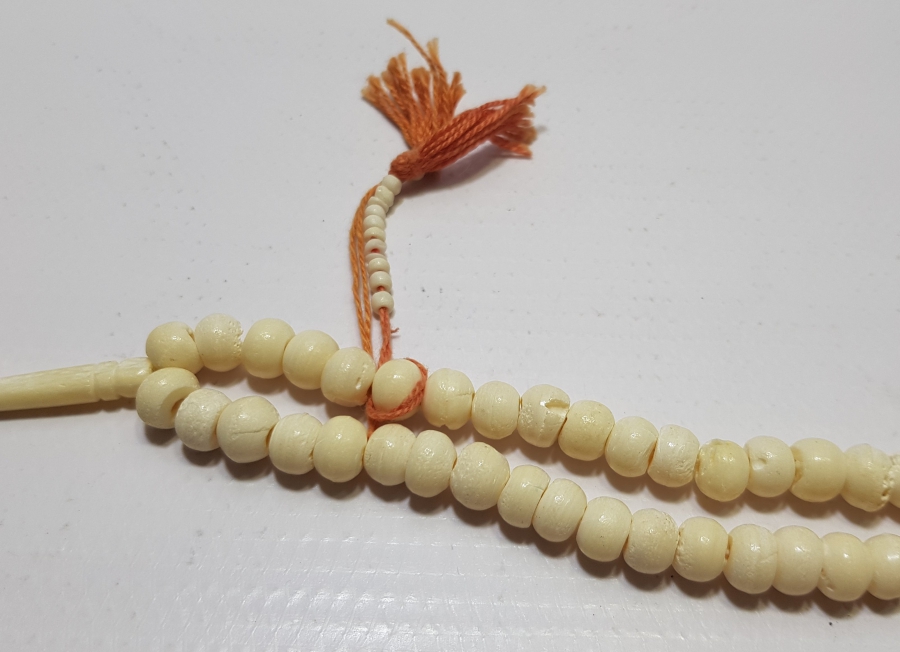 OSMANLI DÖNEMİ ORİJİNAL İPLERİYLE GALALİT NAMAZ TESPİHİ - ZİKİR TESPİHİ