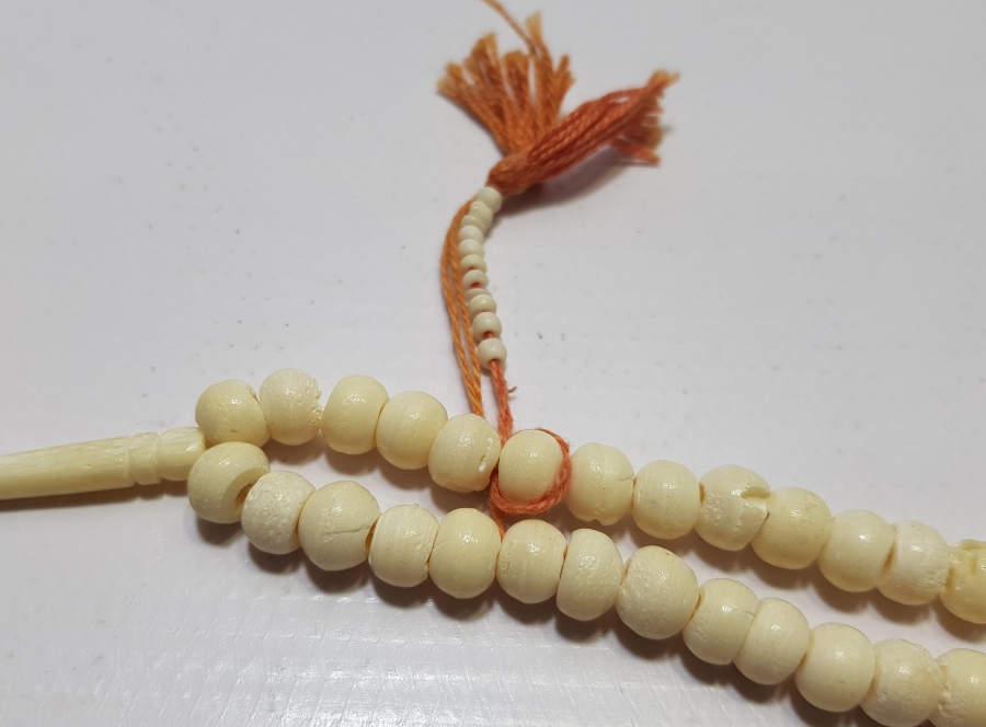 OSMANLI DÖNEMİ ORİJİNAL İPLERİYLE GALALİT NAMAZ TESPİHİ - ZİKİR TESPİHİ