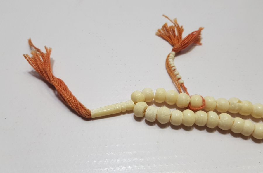 OSMANLI DÖNEMİ ORİJİNAL İPLERİYLE GALALİT NAMAZ TESPİHİ - ZİKİR TESPİHİ