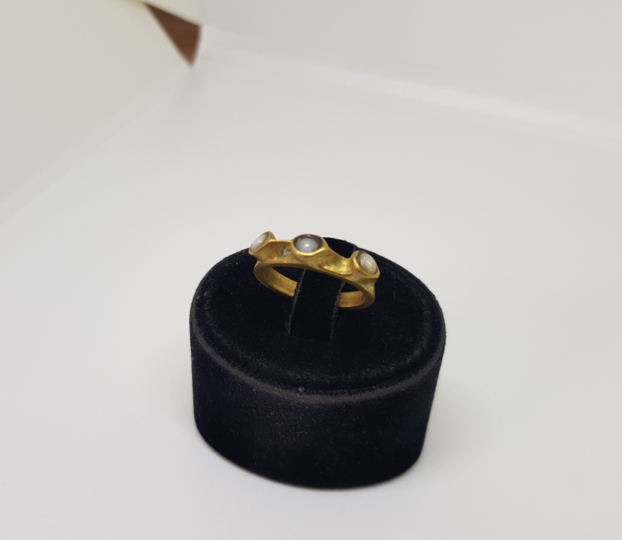 OSMANLI DÖNEMİ ÖZEL DİZAYN KUM İNCİLİ YÜZÜK