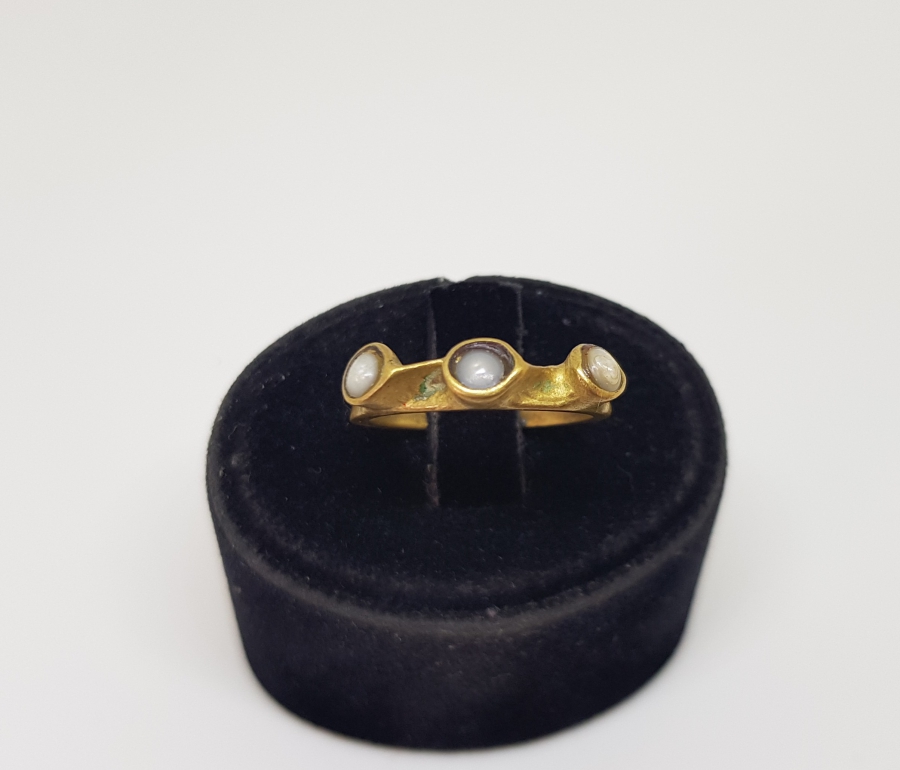 OSMANLI DÖNEMİ ÖZEL DİZAYN KUM İNCİLİ YÜZÜK