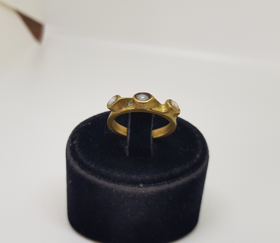 OSMANLI DÖNEMİ ÖZEL DİZAYN KUM İNCİLİ YÜZÜK