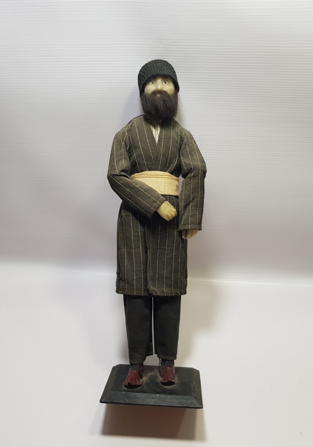 OSMANLI DÖNEMİ BALMUMU VE ORİJİNAL SAKAL İLE YAPILMIŞ DERVİŞ FİGÜRÜ