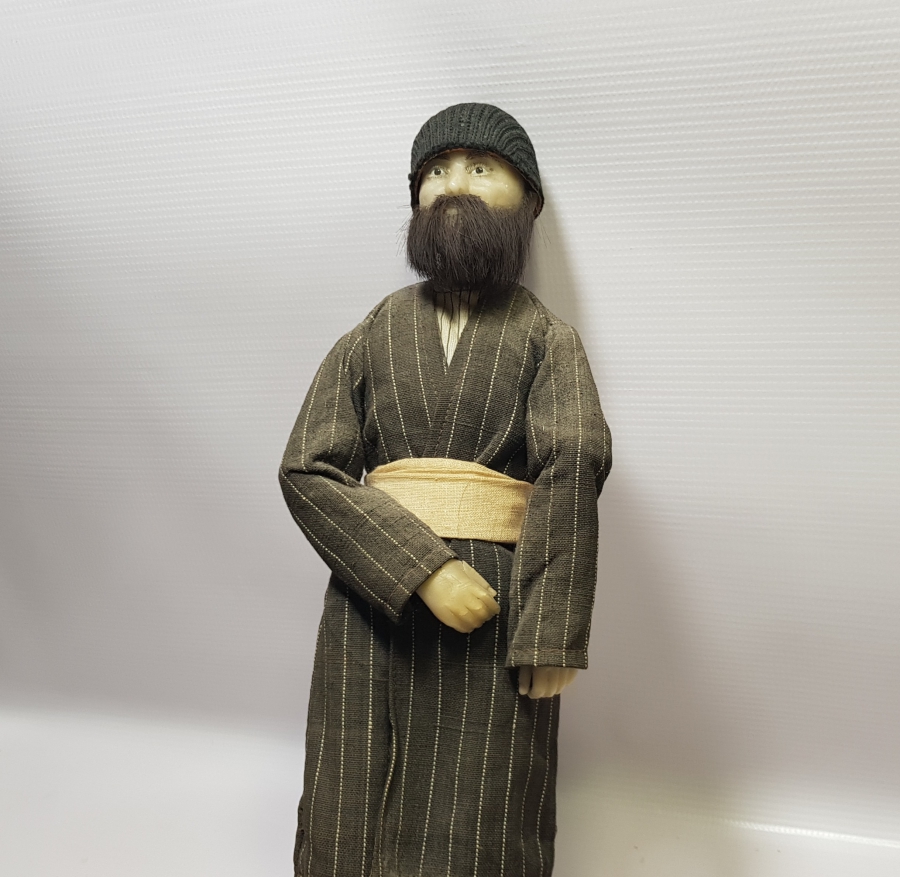 OSMANLI DÖNEMİ BALMUMU VE ORİJİNAL SAKAL İLE YAPILMIŞ DERVİŞ FİGÜRÜ