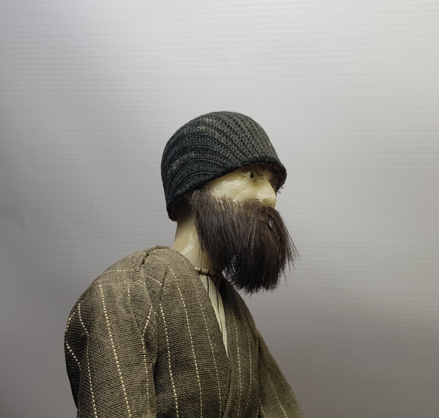 OSMANLI DÖNEMİ BALMUMU VE ORİJİNAL SAKAL İLE YAPILMIŞ DERVİŞ FİGÜRÜ