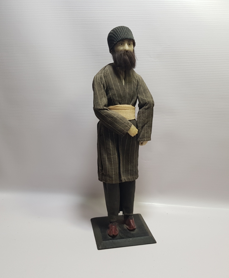 OSMANLI DÖNEMİ BALMUMU VE ORİJİNAL SAKAL İLE YAPILMIŞ DERVİŞ FİGÜRÜ