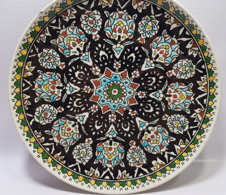 ÖZEL YAPIM ANTİKA BÜYÜK BOY KÜTAHYA DUVAR TABAĞI