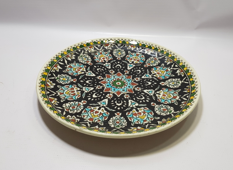 ÖZEL YAPIM ANTİKA BÜYÜK BOY KÜTAHYA DUVAR TABAĞI