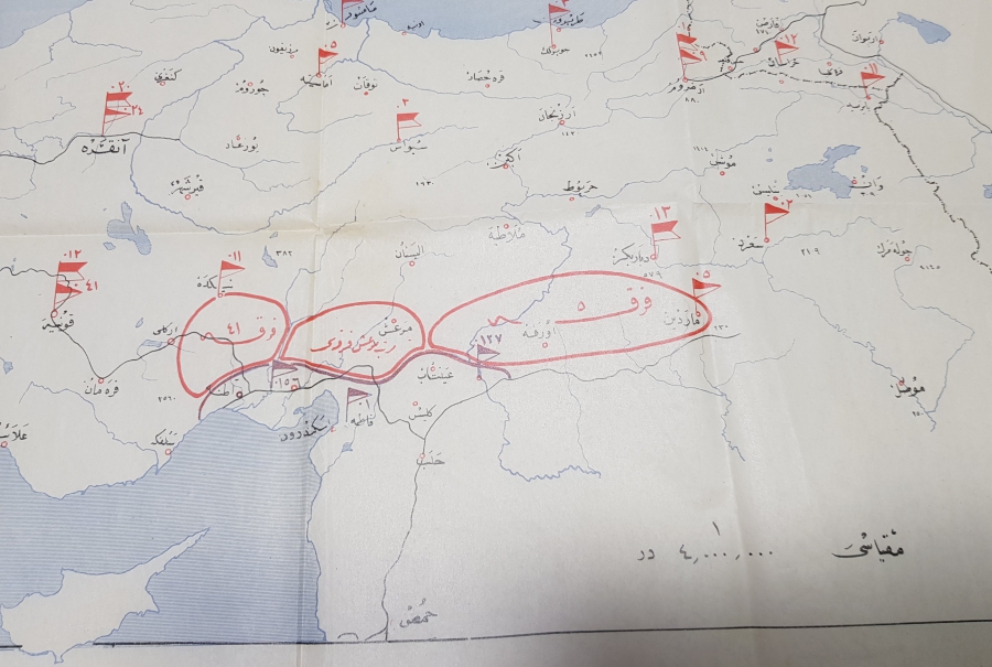 ÜZERİ OSMANLICA YAZILI NUTUKTAN ÇIKMIŞ BÜYÜK BOY TÜRKİYE HARİTASI
