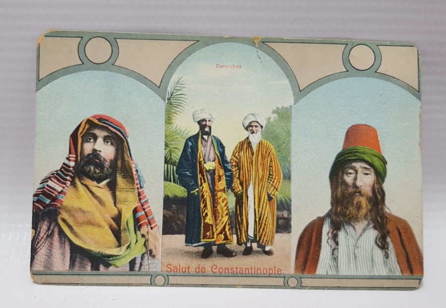 DERVİŞLER GÖRSELLİ OSMANLI DÖNEMİ KARTPOSTAL