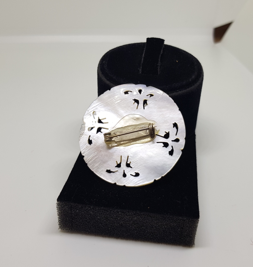 OSMANLI DÖNEMİ EL YAPIMI SEDEF BROŞ