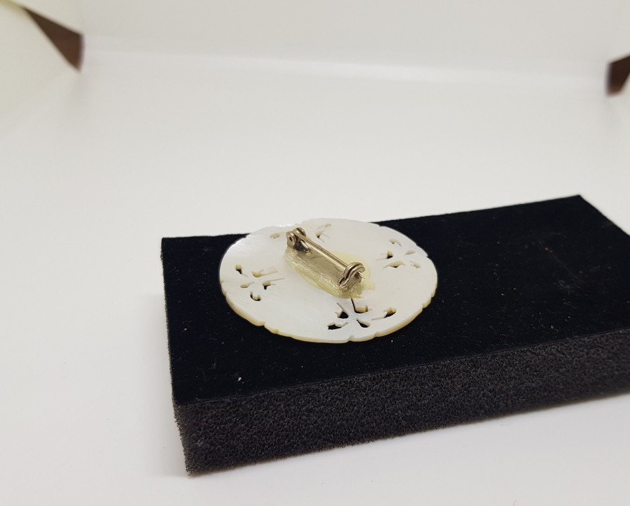 OSMANLI DÖNEMİ EL YAPIMI SEDEF BROŞ