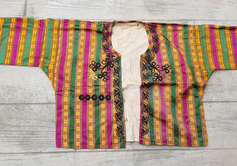 ÜZERİ İŞLEMELİ OSMANLI DÖNEMİ HEREKE İŞİ İPEK GELİN CEPKENİ