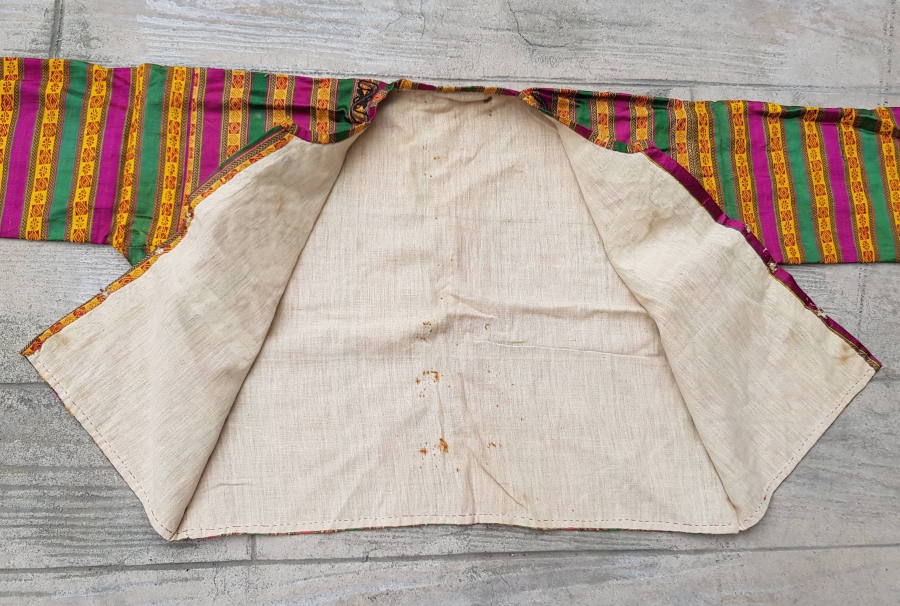 ÜZERİ İŞLEMELİ OSMANLI DÖNEMİ HEREKE İŞİ İPEK GELİN CEPKENİ