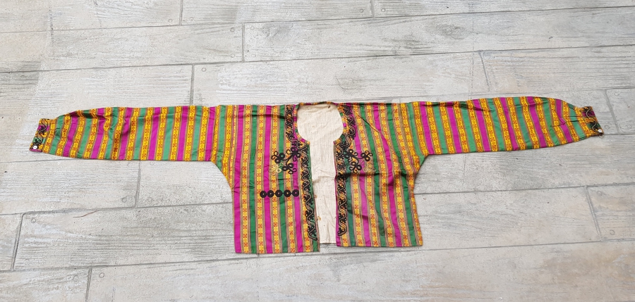 ÜZERİ İŞLEMELİ OSMANLI DÖNEMİ HEREKE İŞİ İPEK GELİN CEPKENİ