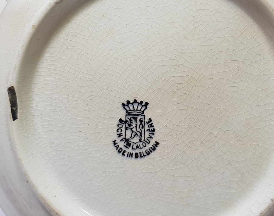 ÜZERİ AY YILDIZ VE HOROZLU DEV BOY OSMANLI DÖNEMİ PORSELEN KASE