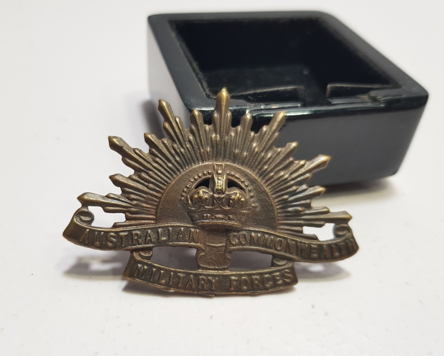 1. DÜNYA SAVAŞI DÖNEMİ NADİR ANZAK ASKERİ ŞAPKA KOKARTI