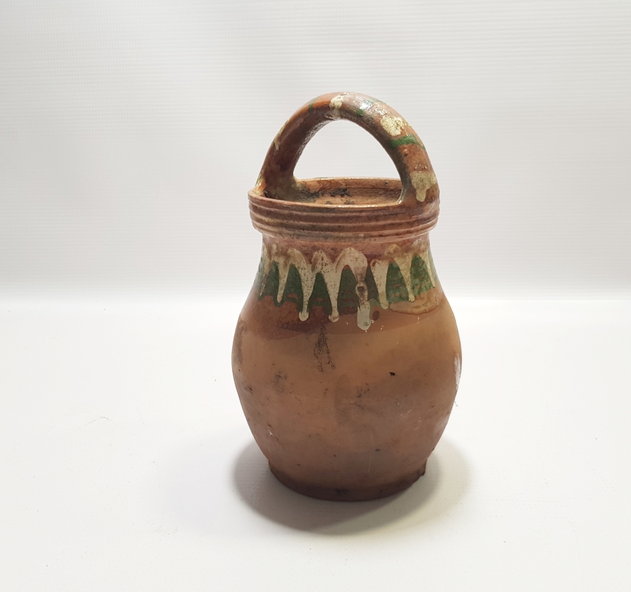 OSMANLI DÖNEMİ KINIK İŞİ NADİR FORMDA TUTMAÇLI BAL KÜPÜ