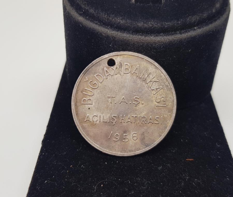 1956 TARİHLİ BUĞDAY BANKASI AÇILIŞ HATIRASI GÜMÜŞ MADALYON