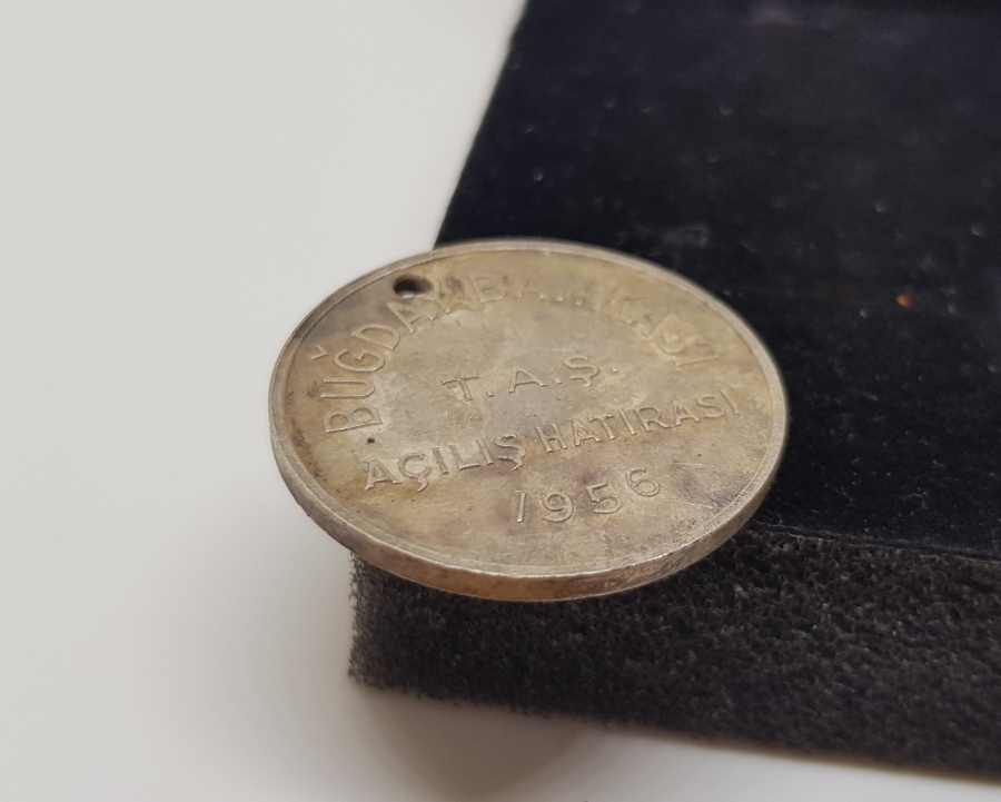 1956 TARİHLİ BUĞDAY BANKASI AÇILIŞ HATIRASI GÜMÜŞ MADALYON