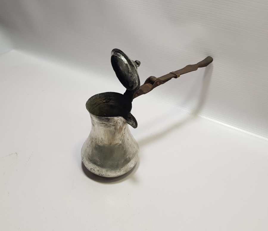 OSMANLI DÖNEMİ PRİMİTİF FORMLU KATLANIR SAPLI KAHVE CEZVESİ