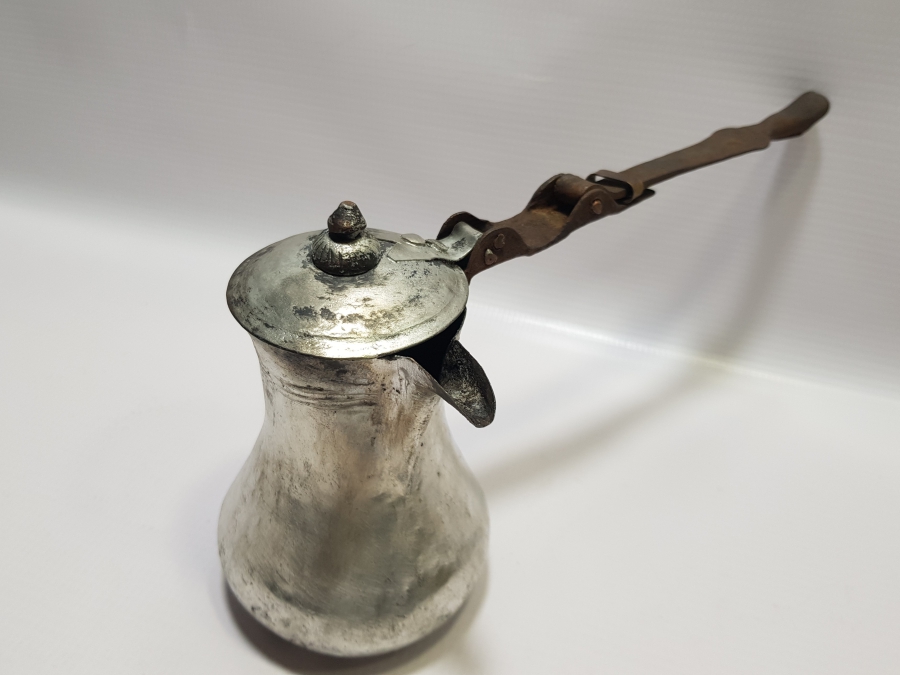 OSMANLI DÖNEMİ PRİMİTİF FORMLU KATLANIR SAPLI KAHVE CEZVESİ