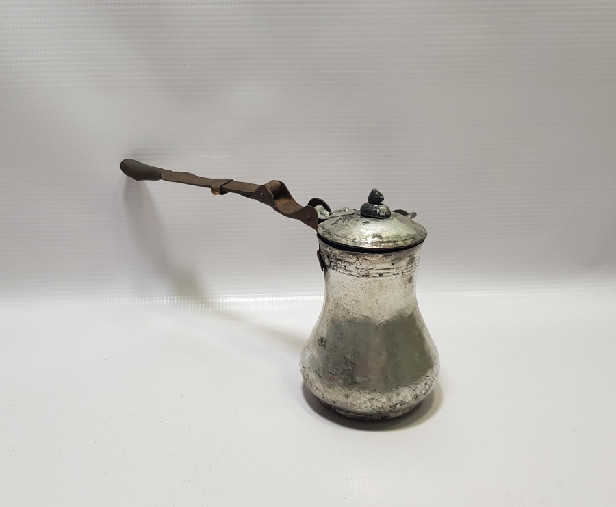 OSMANLI DÖNEMİ PRİMİTİF FORMLU KATLANIR SAPLI KAHVE CEZVESİ