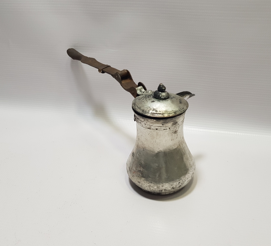 OSMANLI DÖNEMİ PRİMİTİF FORMLU KATLANIR SAPLI KAHVE CEZVESİ