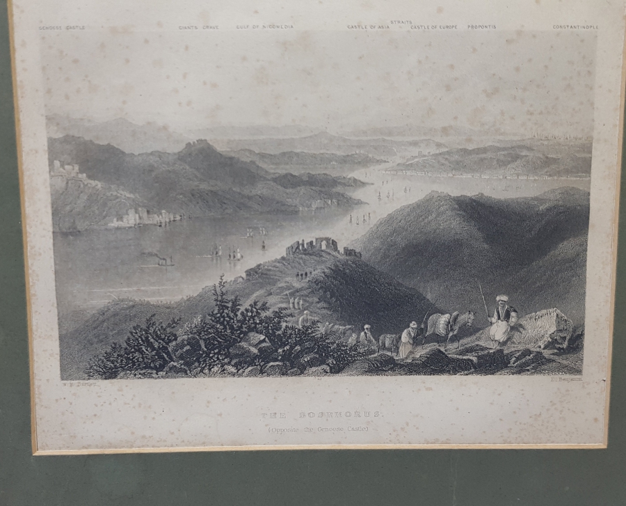 İSTANBUL BOĞAZI GÖRSELLİ 1900 BAŞLARI ANTİKA GRAVÜR