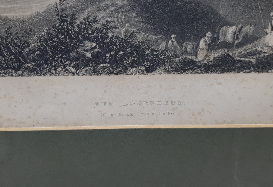 İSTANBUL BOĞAZI GÖRSELLİ 1900 BAŞLARI ANTİKA GRAVÜR