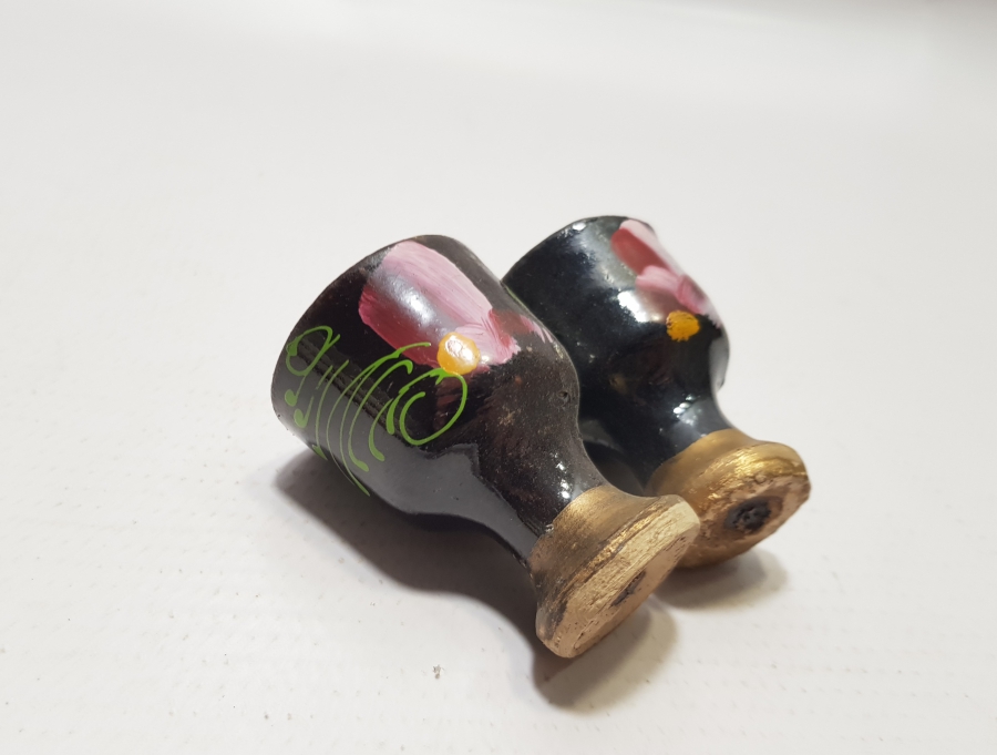 ÜZERİ EL BOYAMA İŞÇİLİKLİ OSMANLI DÖNEMİ İKİ ADET TOPRAK ZEMZEMLİK