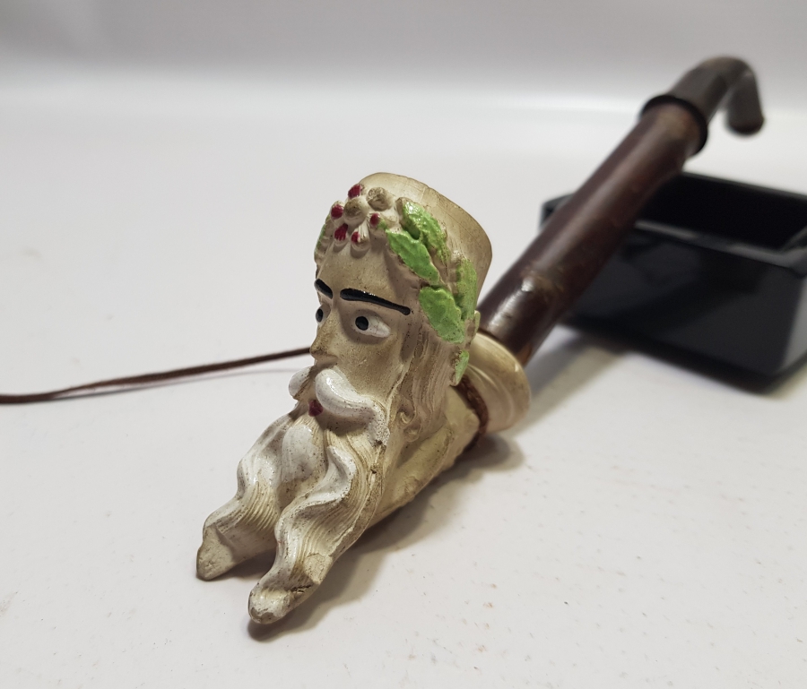 OSMANLI DÖNEMİ ÇOK NADİR BOYNUZ SAPLI VE KİRAZ AĞAÇLI JACOP PİPO