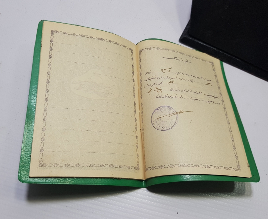 CUMHURİYET BAŞLARI ÇİL KONDİSYONDA ÇOK NADİR TEYYARE CEMİYETİ EVLENDİRME CÜZDANI