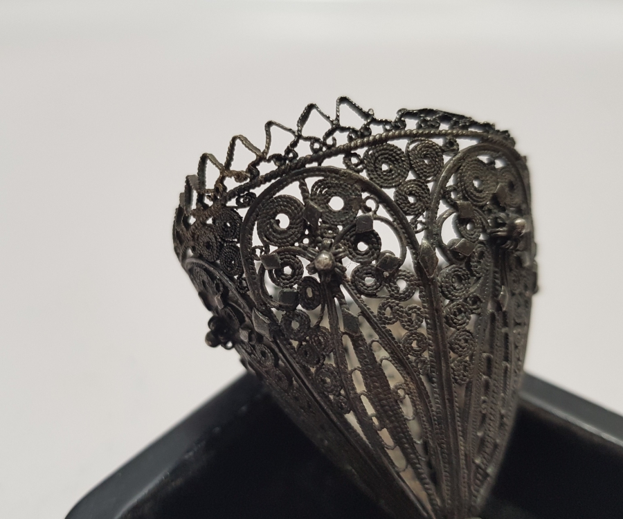 SAF GÜMÜŞTEN MAMUL TELKARİ İŞÇİLİKLİ OSMANLI DÖNEMİ FİNCAN ZARFI