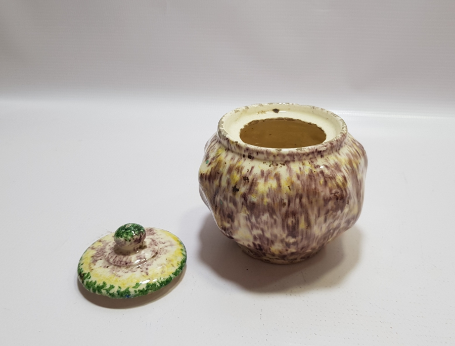 OSMANLI DÖNEMİ NADİR FORMDA KAPAKLI KÜTAHYA MACUNLUK