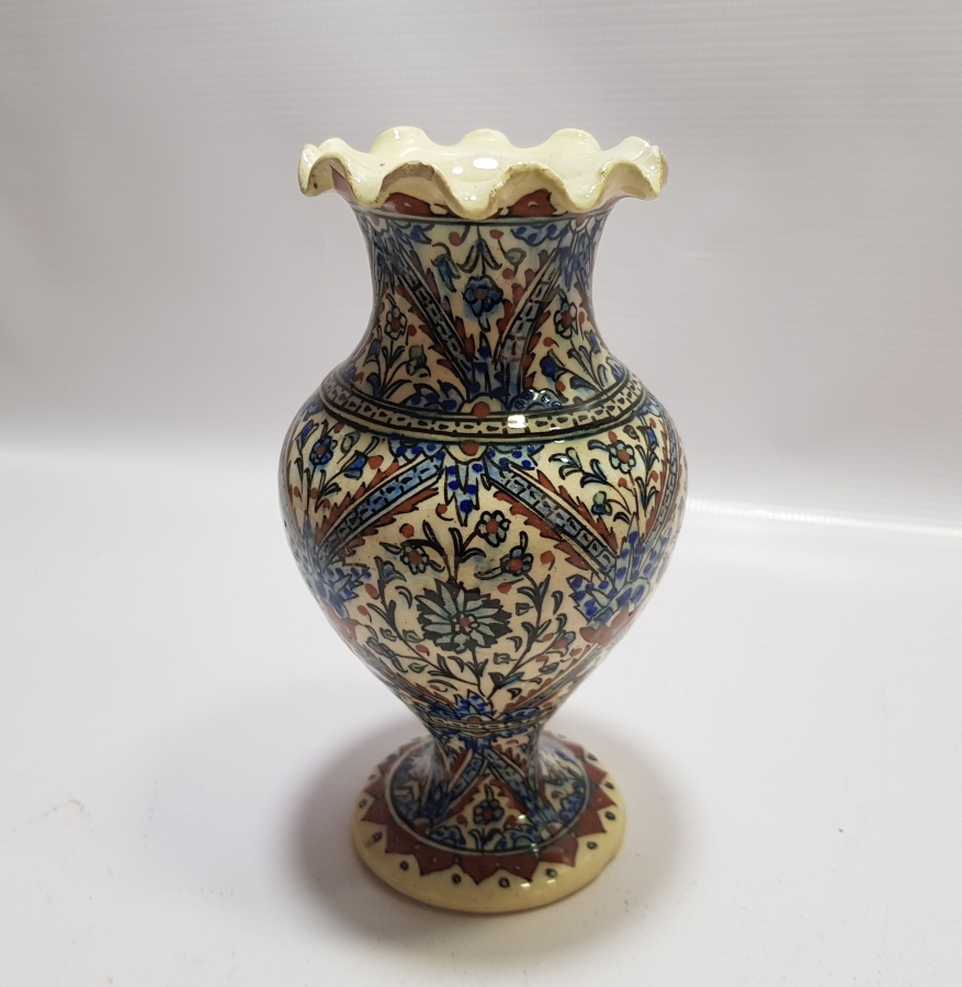 FIRFIRLI MODEL OSMANLI DÖNEMİ EL BOYAMA KÜTAHYA VAZO