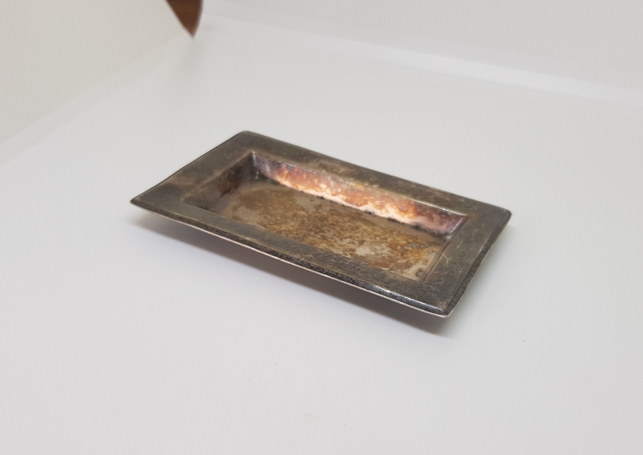 ANTİKA GÜMÜŞ KARTVİZİT TEPSİSİ