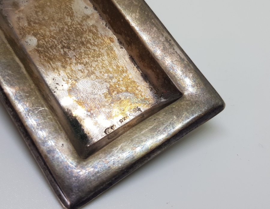 ANTİKA GÜMÜŞ KARTVİZİT TEPSİSİ