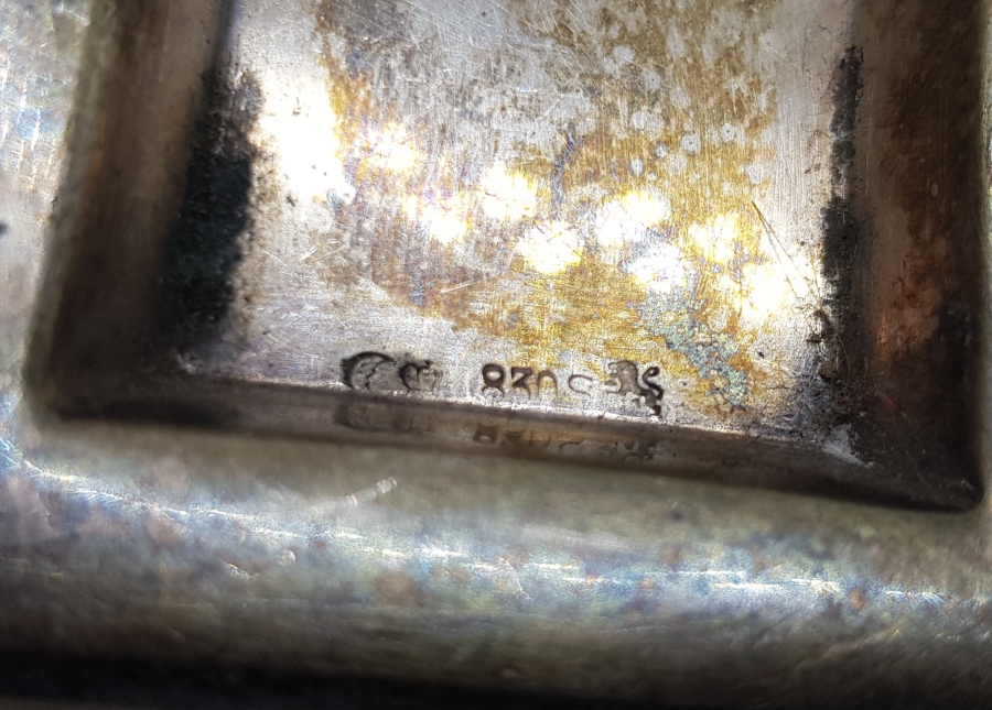 ANTİKA GÜMÜŞ KARTVİZİT TEPSİSİ